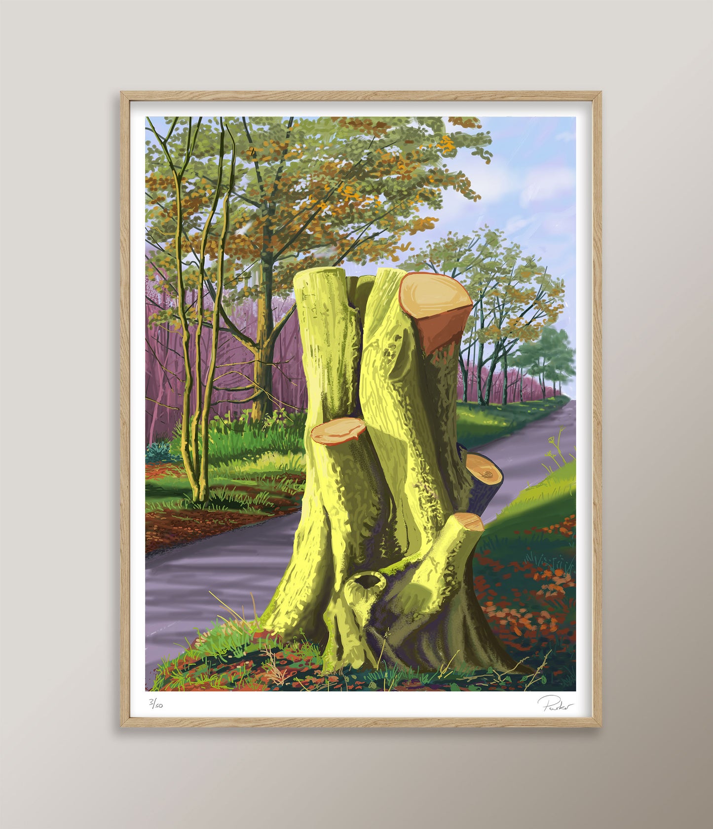 Autumn Totem framed