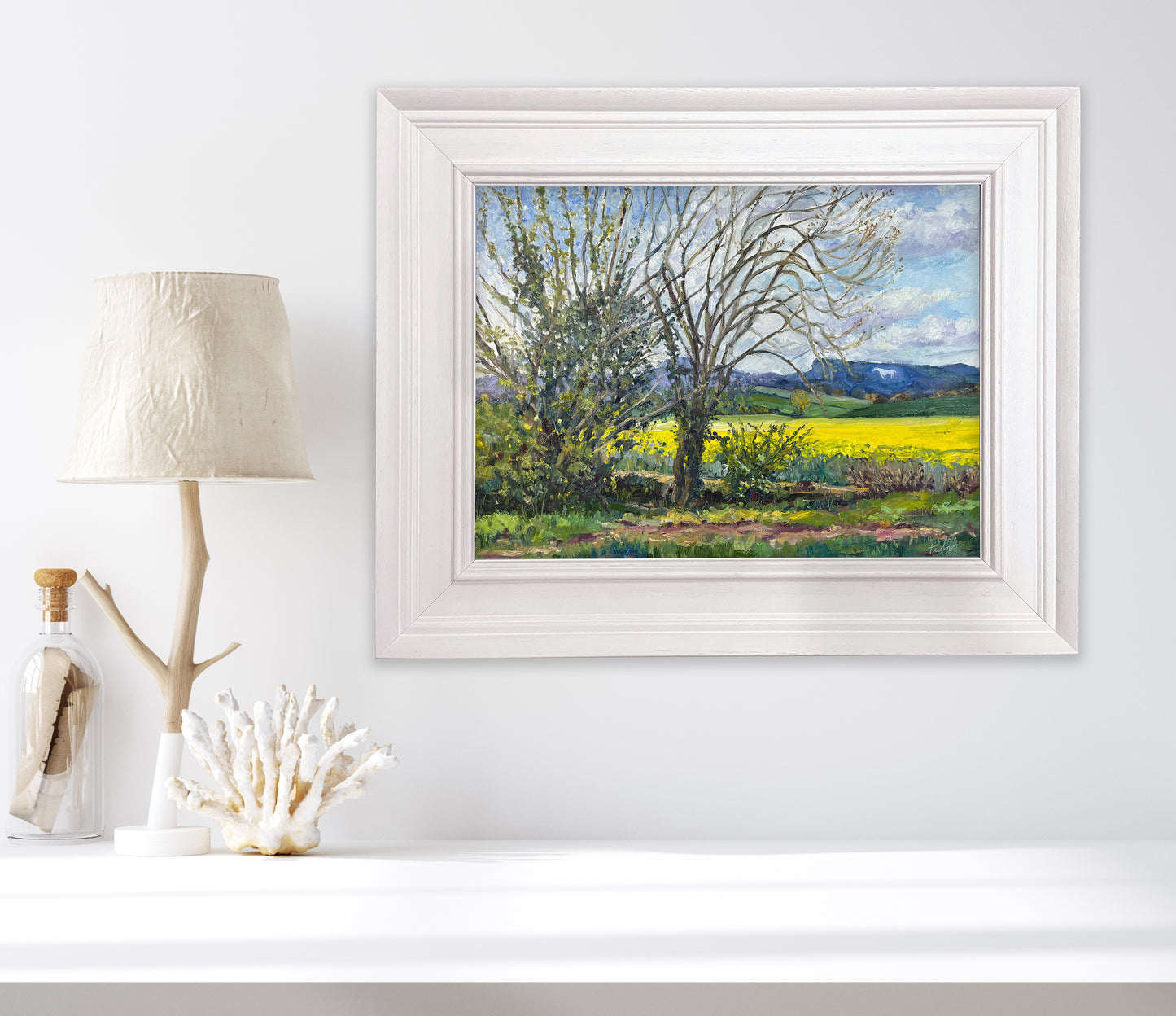 Spring view of Kilburn White Horse