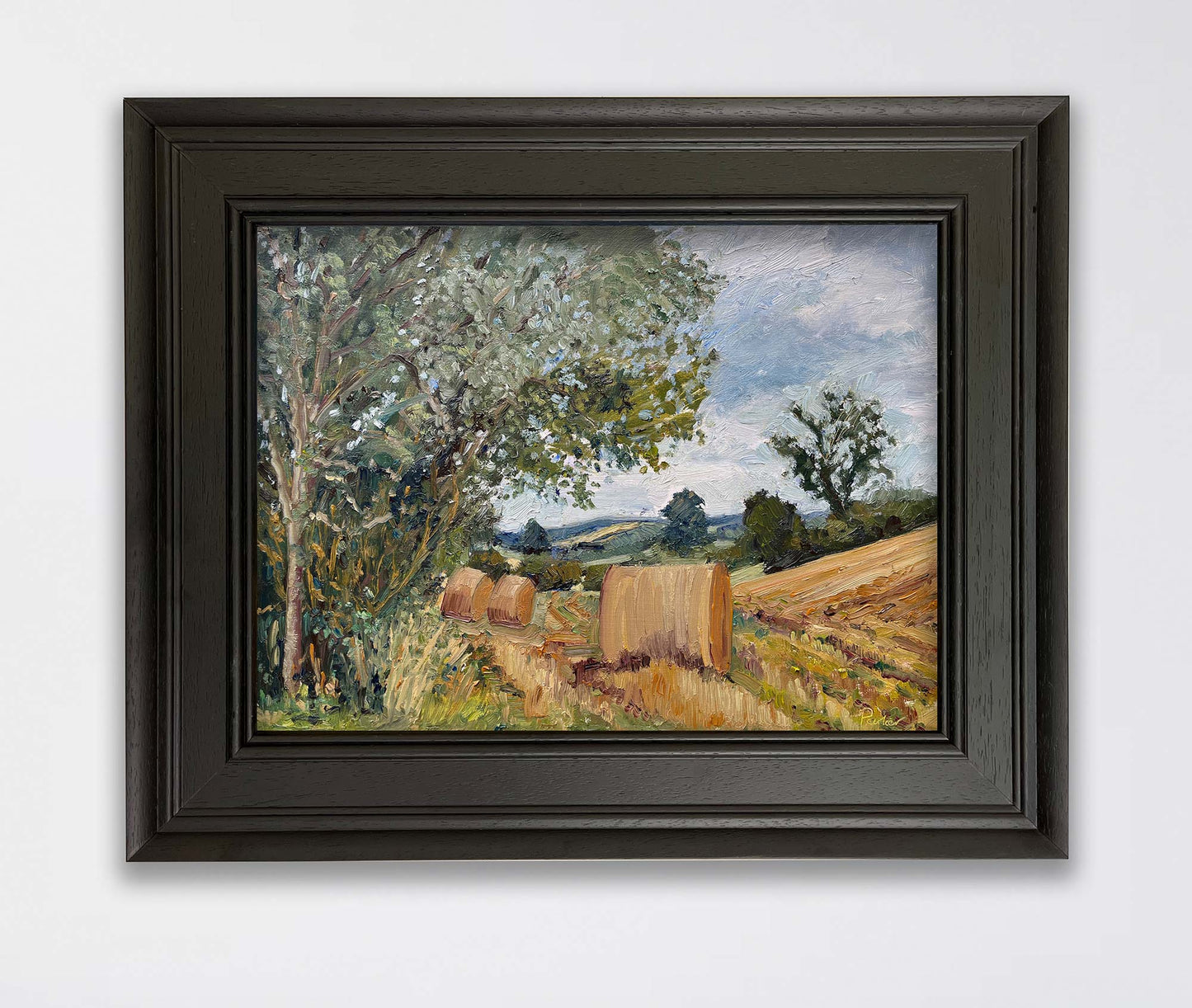 Framed view of straw bales, Coxwold North Yorkshire by Jeff Parker