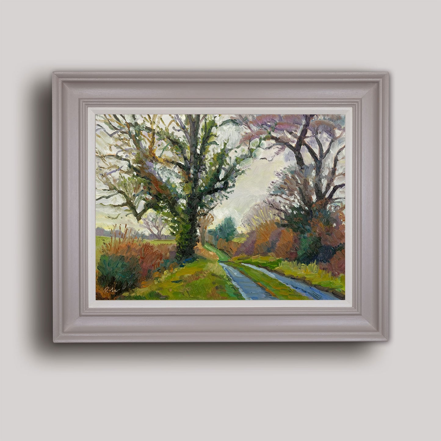 January-Trees-oulston framed | Original Oil painting by Jeff Parker