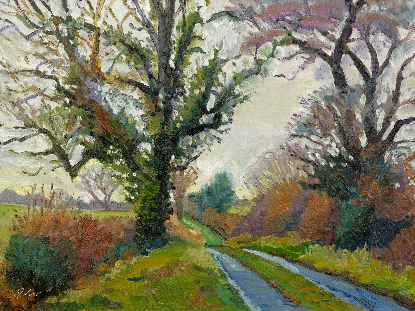 January-Trees-oulston | Original Oil painting by Jeff Parker
