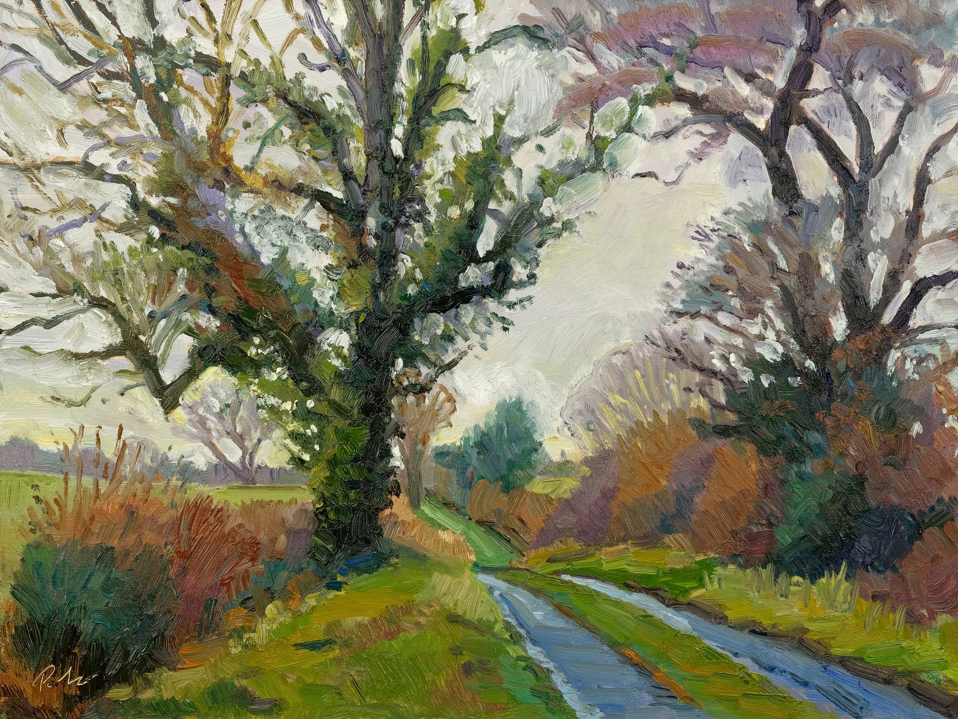 January-Trees-oulston | Original Oil painting by Jeff Parker