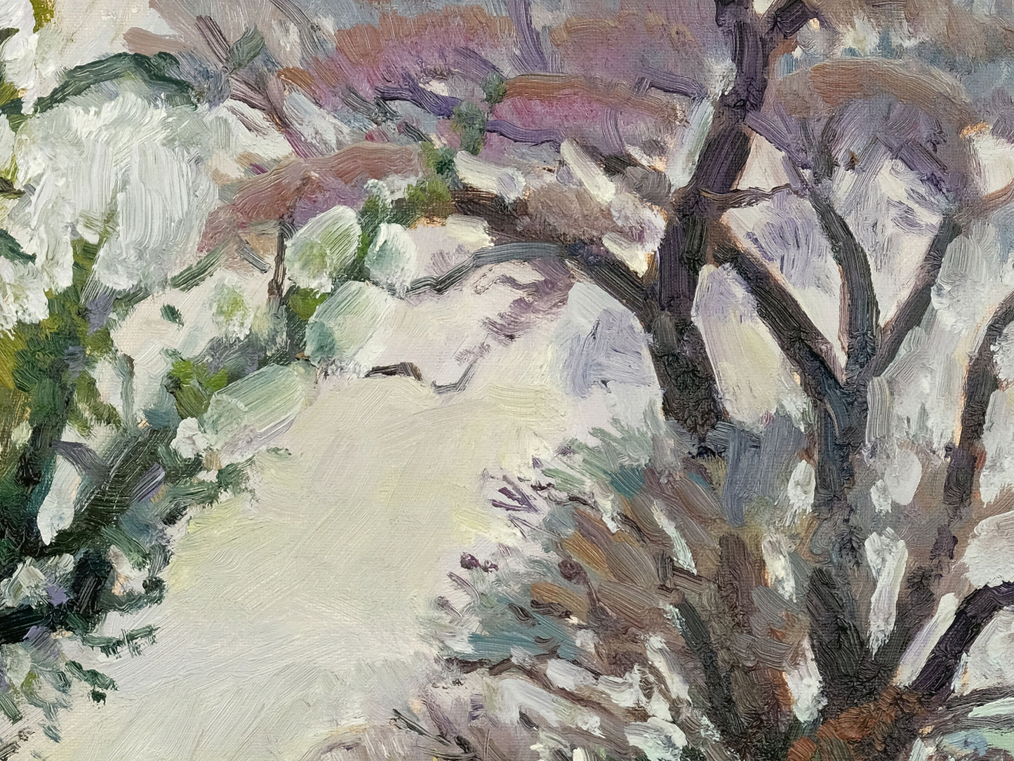 Detail-brushwork-January-Trees-oulston | Original Oil painting by Jeff Parker