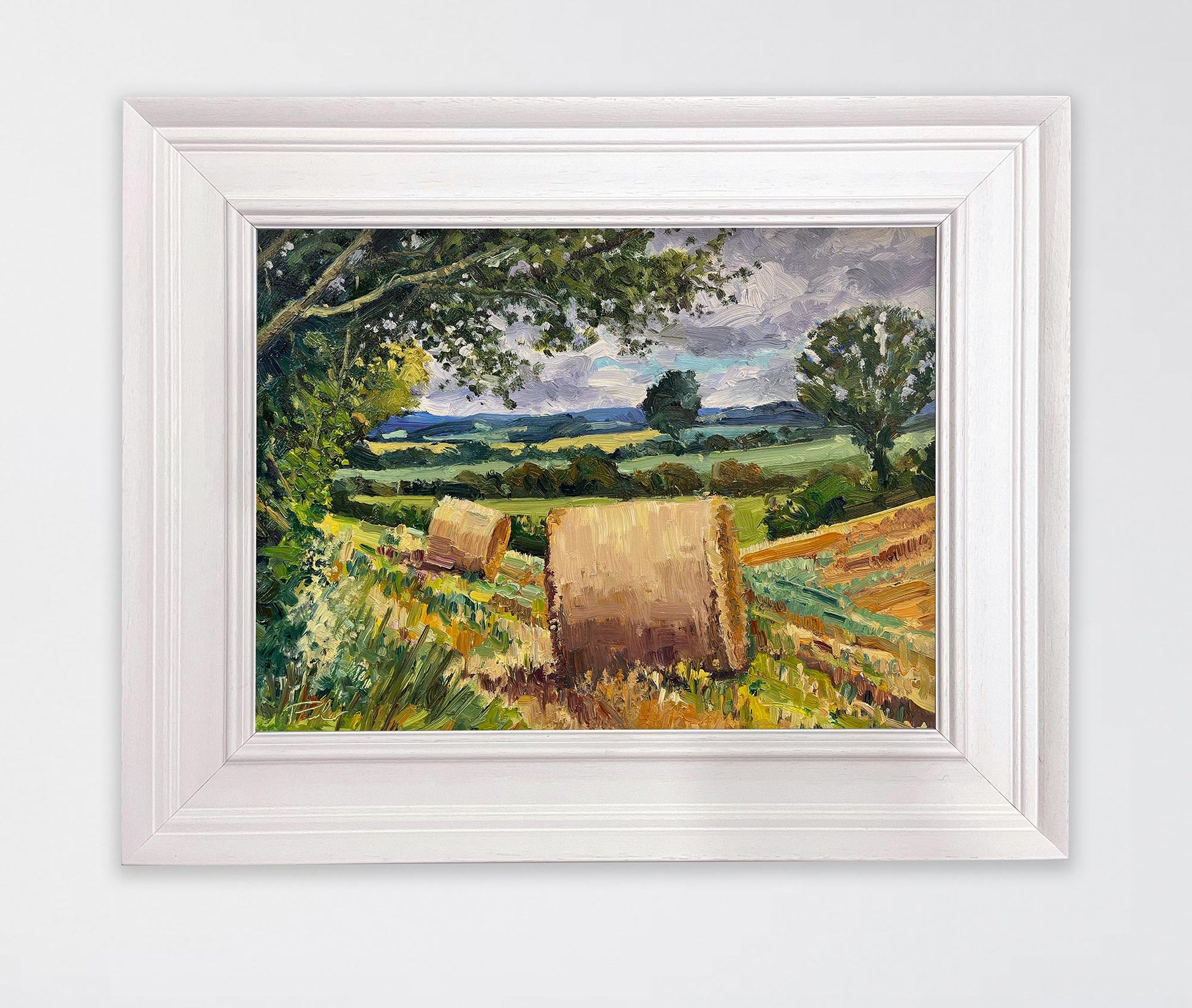 Two straw bales, Coxwold, North Yorkshire, shown framed